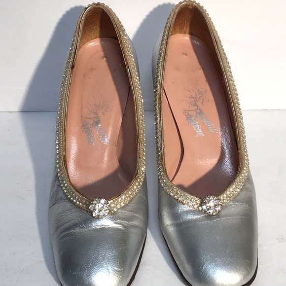 VINTAGE ROSINA FERRAGAMO SCHIAVONE LEATHER SHOES - Picture 3 of 6